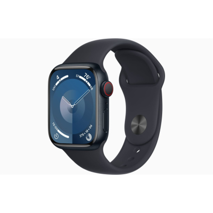 Apple Watch S9 Cell/41mm/Midnight/Sport Band/Midnight/-M/L, MRHT3QC/A