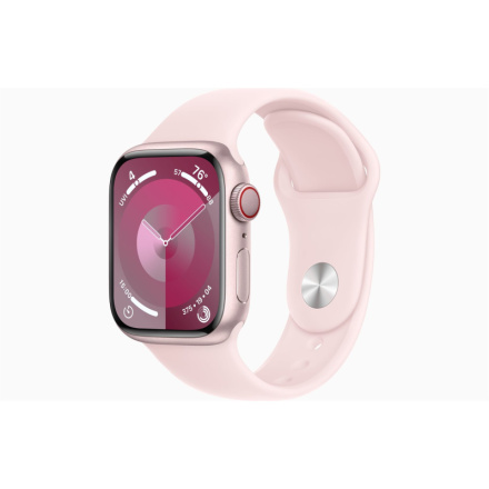 Apple Watch S9 Cell/45mm/Pink/Sport Band/Light Pink/-S/M, MRMK3QC/A