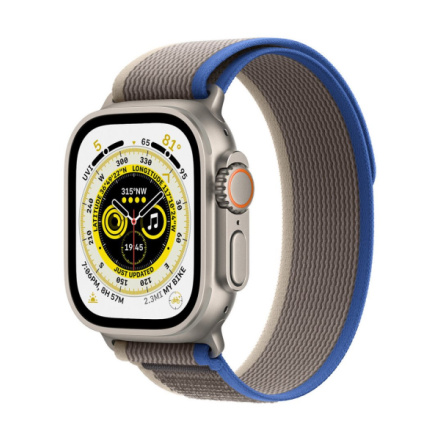Apple Watch Ultra/49mm/Titan/Sport Band/Blue-Gray Trail, MNHL3CS/A