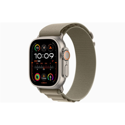 Apple Watch Ultra 2/49mm/Titan/Sport Band/Olive Alpine/Large, MRF03CS/A