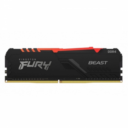 Kingston FURY Beast/DDR4/8GB/3600MHz/CL17/1x8GB/RGB/Black, KF436C17BBA/8