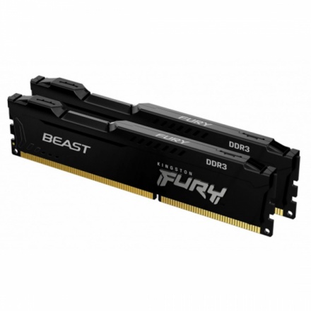 Kingston FURY Beast/DDR3/16GB/1866MHz/CL10/2x8GB/Black, KF318C10BBK2/16