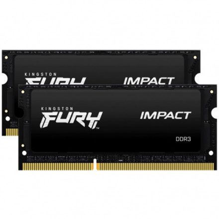 Kingston FURY Impact/SO-DIMM DDR3L/8GB/1866MHz/CL11/2x4GB/Black, KF318LS11IBK2/8
