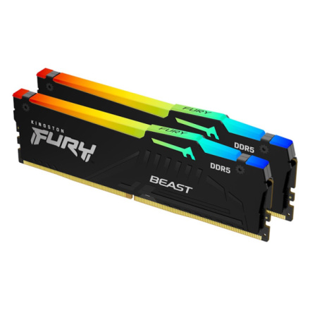 Kingston FURY Beast/DDR5/32GB/5200MHz/CL40/2x16GB/RGB, KF552C40BBAK2-32