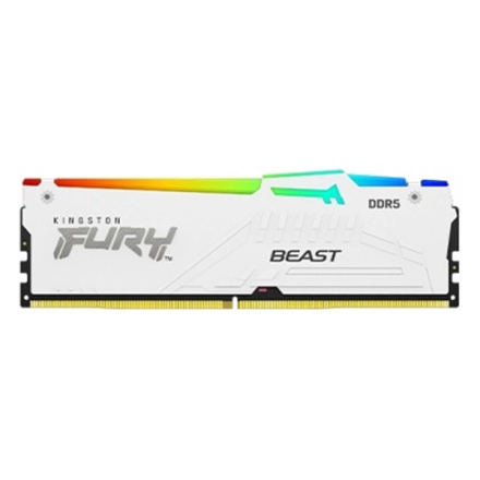 Kingston FURY Beast White/DDR5/32GB/5200MHz/CL40/1x32GB/RGB/White, KF552C40BWA-32