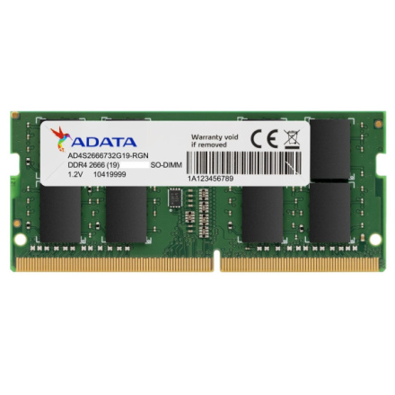 Adata/SO-DIMM DDR4/4GB/2666MHz/CL19/1x4GB, AD4S26664G19-SGN