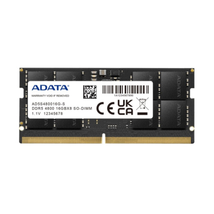 Adata/SO-DIMM DDR5/16GB/4800MHz/CL40/1x16GB, AD5S480016G-S