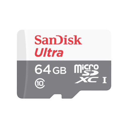 SanDisk Ultra/micro SDXC/64GB/100MBps/UHS-I U1 / Class 10/+ Adaptér, SDSQUNR-064G-GN3MA