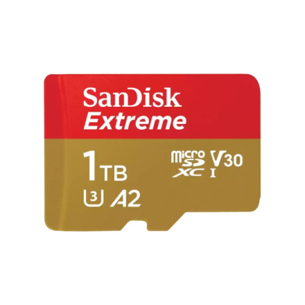 SanDisk Extreme/micro SDXC/1TB/190MBps/UHS-I U3 / Class 10/+ Adaptér, SDSQXAV-1T00-GN6MA