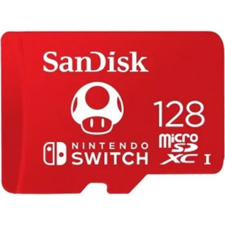 SanDisk Ninendo Switch/micro SDXC/128GB/100MBps/UHS-I U3 / Class 10/Červená, SDSQXAO-128G-GNCZN