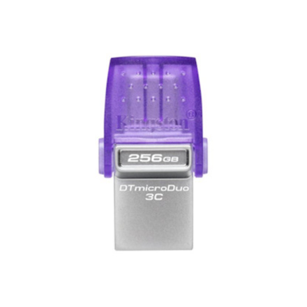 Kingston DataTraveler MicroDuo 3C/256GB/200MBps/USB 3.2/USB-A + USB-C/Fialová, DTDUO3CG3/256GB