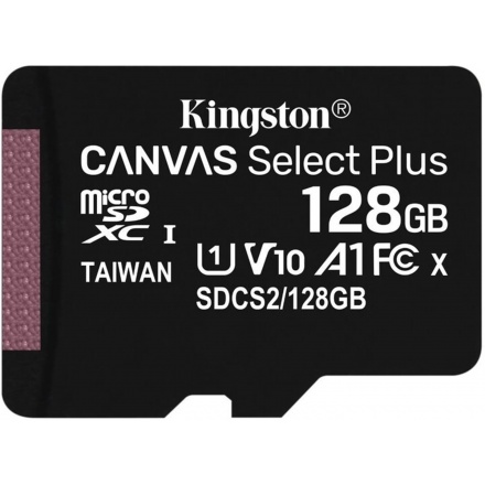Kingston Canvas Select Plus A1/micro SDXC/128GB/100MBps/UHS-I U1 / Class 10, SDCS2/128GBSP