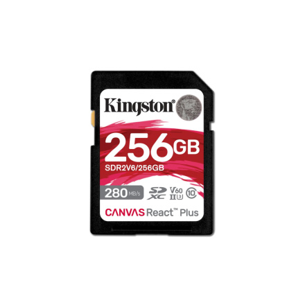 Kingston Canvas React Plus/SDHC/256GB/UHS-II U3 / Class 10, SDR2V6/256GB
