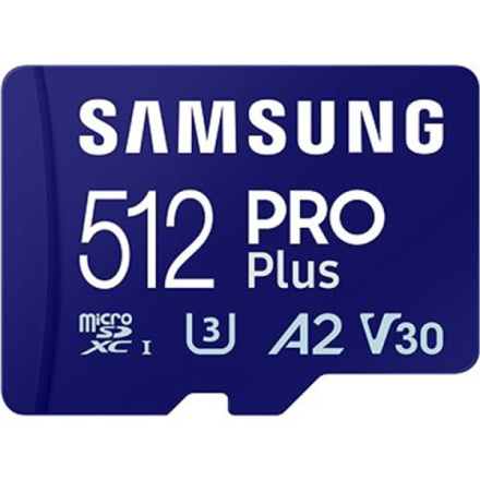 Samsung/micro SDXC/512GB/180MBps/Class 10/+ Adaptér/Modrá, MB-MD512SA/EU