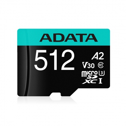 ADATA V30S/micro SDXC/512GB/100MBps/UHS-I U3 / Class 10/+ Adaptér, AUSDX512GUI3V30SA2-RA1