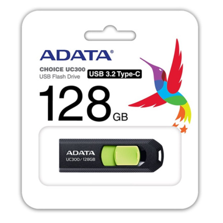 ADATA UC300/128GB/USB 3.2/USB-C/Černá, ACHO-UC300-128G-RBK/GN