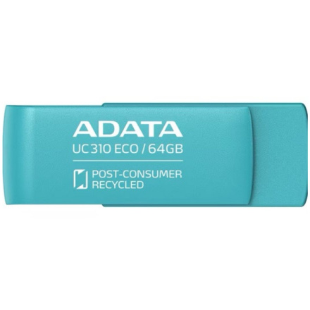 ADATA UC310 ECO/64GB/USB 3.2/USB-A/Zelená, UC310E-64G-RGN