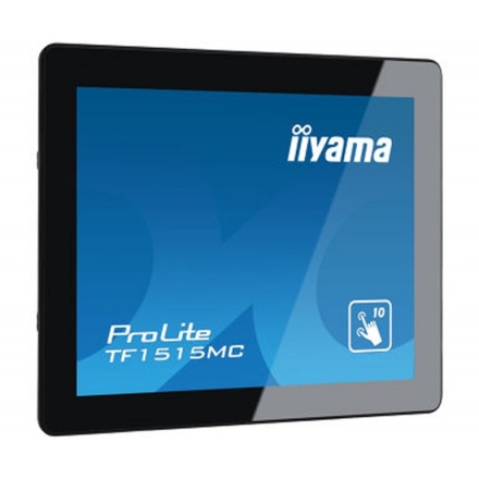 15" iiyama TF1515MC-B2: TN, XGA, capacitive, 10P, 350cd/m2, VGA, DP, HDMI, černý, TF1515MC-B2