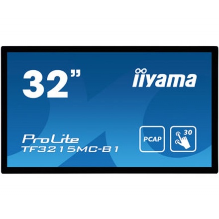 32" iiyama TF3215MC-B1: FullHD, capacitive, 500cd/m2, VGA, HDMI, černý, TF3215MC-B1