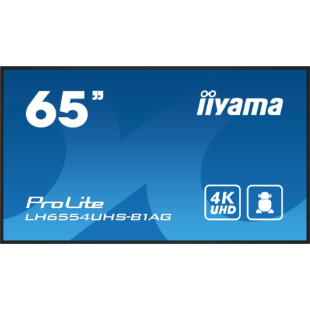 iiyama ProLite/LH6554UHS-B1AG/64,5"/IPS/4K UHD/60Hz/8ms/Black/3R, LH6554UHS-B1AG