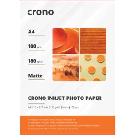 Crono PHPM4A, fotopapír matný, A4, 180g, 100ks, PHPMA4-100