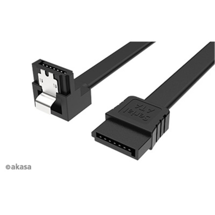 AKASA - Proslim SATA kabel 90° - 50 cm, AK-CBSA09-05BK