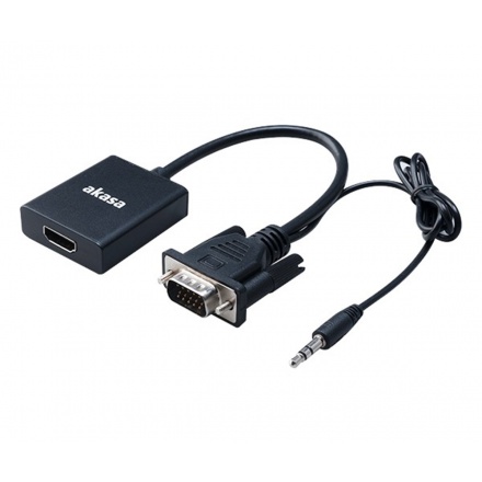 AKASA - VGA na HDMI s audio kabelem, AK-CBHD23-20BK