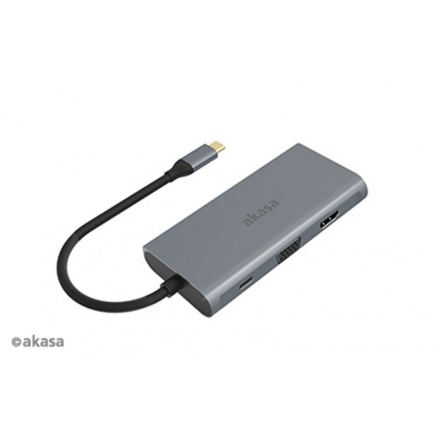 AKASA - externí USB hub - USB typ-C na 9-in-1, AK-CBCA21-18BK