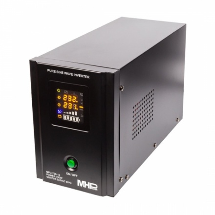 CARSPA Záložní zdroj MHPower MPU700-12,UPS,700W, čistá sinus, MPU-700-12