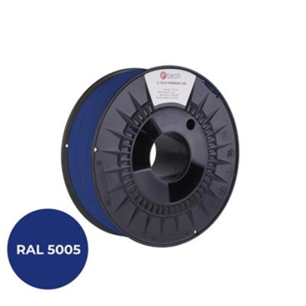 Tisková struna (filament) C-TECH PREMIUM LINE, PLA, signální modrá, RAL5005, 1,75mm, 1kg, 3DF-P-PLA1.75-5005