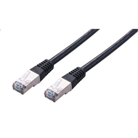 Kabel C-TECH patchcord Cat5e, FTP, černý, 1m, CB-PP5F-1BK