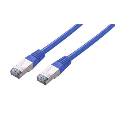 Kabel C-TECH patchcord Cat5e, FTP, modrý, 0,25m, CB-PP5F-025B