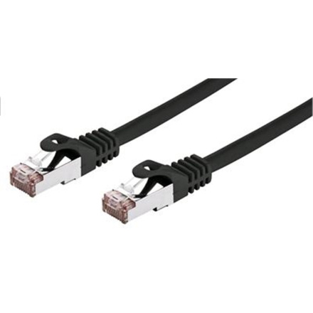 Kabel C-TECH patchcord Cat6, FTP, černý, 1m, CB-PP6F-1BK
