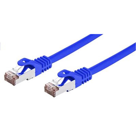 Kabel C-TECH patchcord Cat6, FTP, modrý, 1m, CB-PP6F-1B