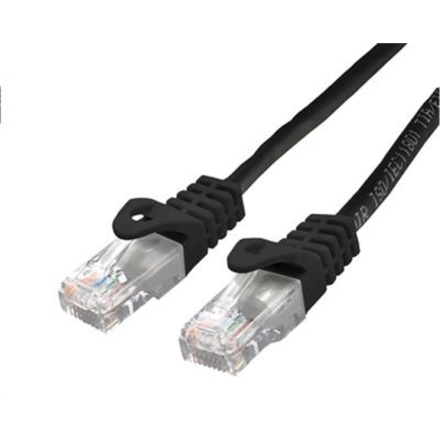 Kabel C-TECH patchcord Cat6, UTP, černý, 0,25m, CB-PP6-025BK