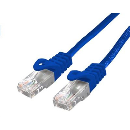 Kabel C-TECH patchcord Cat6, UTP, modrý, 0,25m, CB-PP6-025B