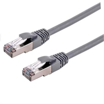 Kabel C-TECH patchcord Cat6a, S/FTP, šedý, 0,5m, CB-PP6A-05