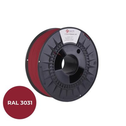 Tisková struna (filament) C-TECH PREMIUM LINE, ABS, orientální červená, RAL3031, 1,75mm, 1kg, 3DF-P-ABS1.75-3031
