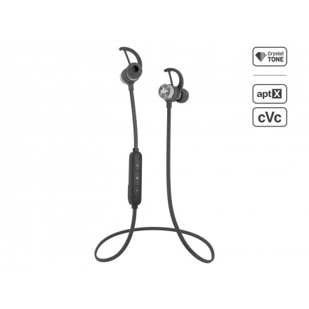 Sportovní bezdrátové sluchátka do uší Audictus Adrenaline 2.0, BT 4.1, černo-stříbrné, ABE-1266