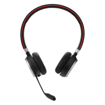 Jabra Evolve 65 SE/Stereo/BT/Bezdrát/MS/Stand/Černá-červená, 6599-833-399