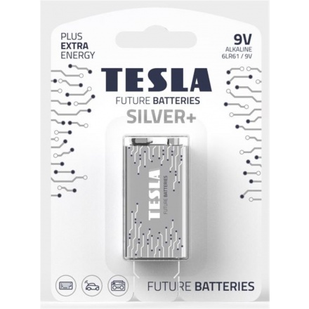 TESLA - baterie 9V SILVER+, 1 ks, 6LR61, 13090121