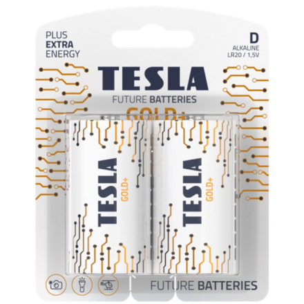 TESLA - baterie D GOLD+, 2 ks, LR20, 12200220
