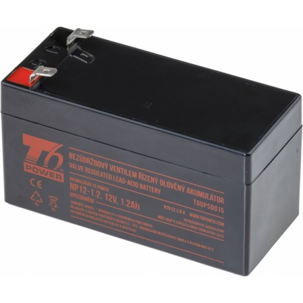 Akumulátor T6 Power NP12-1.2, 12V, 1,2Ah, T6UPS0015