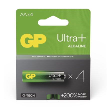 GP BATERIE GP Alkalická baterie ULTRA PLUS AA (LR6)- 4ks, 1013224000