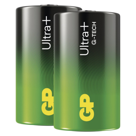 GP BATERIE GP Alkalická baterie ULTRA PLUS D (LR20) - 2ks, 1013422000