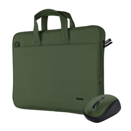 TRUST Laptop Bag And Mouse Set - zelený, 16” , 24989