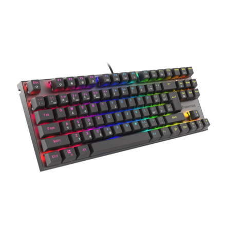 Genesis herní mechanická klávesnice THOR 303/TKL/RGB/Outemu Red/Drátová USB/CZ/SK layout/Černá, NKG-1883