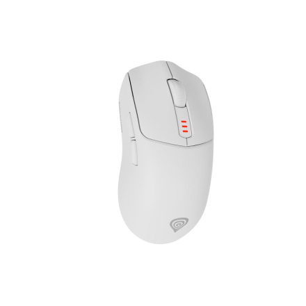Genesis herní myš ZIRCON 500/Herní/Optická/10 000DPI/Bezdrátová USB + Bluetooth/Bílá, NMG-2114