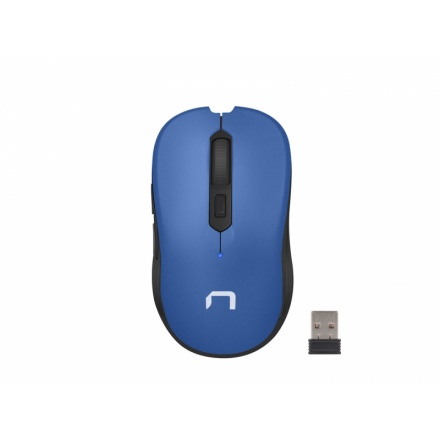 Natec optická myš ROBIN/Cestovní/Optická/1 600 DPI/Bezdrátová USB/Modrá, NMY-0916
