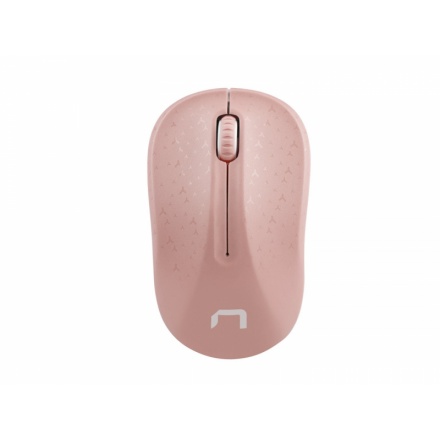 Natec optická myš TOUCAN/1600 DPI/Cestovní/Optická/Bezdrátová USB/Bílá-růžová, NMY-1652